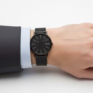 NWT Authentic Skagen Signatur Quartz Midnight Dial Men's Watch